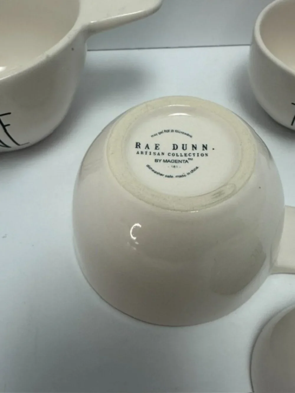 Rae Dunn Artisan Collection Ceramic Measuring Cups White Kitchen